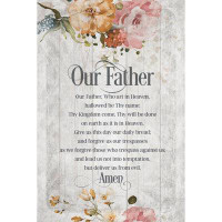Trinx Our Father Symbols of Faith Inspirational Wood Plaque 6 inches x 9 inches