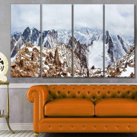 Made in Canada - Design Art 'Climbers on the Mountain Top' Photographic Print Multi-Piece Image on Canvas