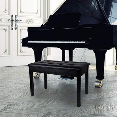 Winston Porter Piano Bench with Waterproof Cushion and Inner Solid Flip-Top Extra Music in Other