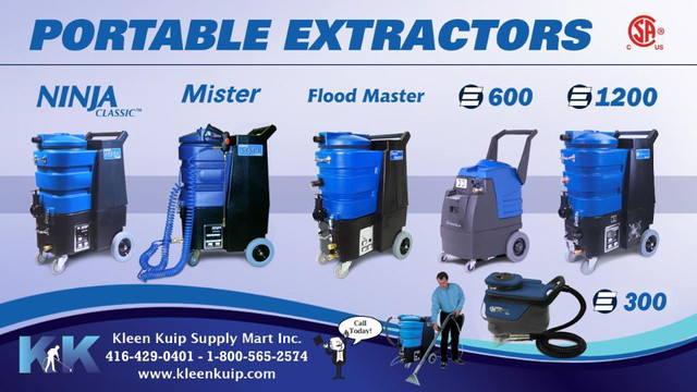 Professional Portable Hot Water Extractors - New and Used Carpet Steam Cleaners in Other Business & Industrial in Ontario
