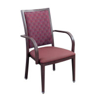 Medacure Medacure Squared Red Stain-Resistant Dining Room Chair for Seniors & Homecare, Rounded Arms