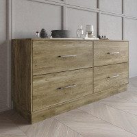 Ebern Designs 4-Drawer Dresser In Brown Oak