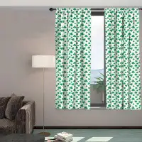 Winston Porter Window Treatments 2 Panel Set For Living Room Bedroom, With Rod Pocket, Fern Green