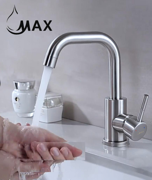 Side Handle Bathroom Faucet Swivel Chrome Finish in Plumbing, Sinks, Toilets & Showers - Image 2
