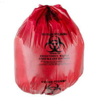 Red Isolation Infectious Waste Bag / Biohazard Bag 25/CASE *RESTAURANT EQUIPMENT PARTS SMALLWARES HOODS AND MORE*