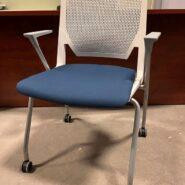 Haworth Very Guest Chair on Wheels – Blue Seat