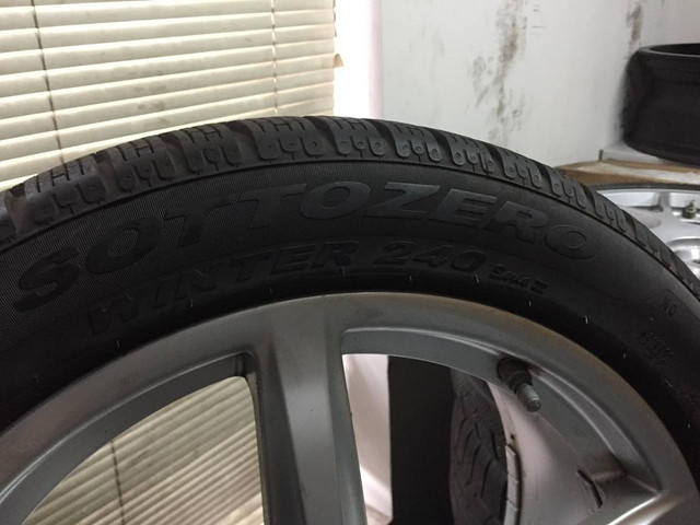 18 PORSCHE OEM USED STAGGERED WINTER PACKAGE PIRELLI SOTTOZERO WINTER 240 SERIE II N0 235/45R18 265/45R18 TREAD 95% in Tires & Rims in Ontario - Image 3