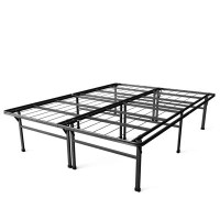 Alwyn Home King Size 18-Inch High Rise Metal Platform Bed Frame