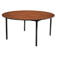 National Public Seating Circular Folding Banquet Table, Plywood Core/Edge Banding