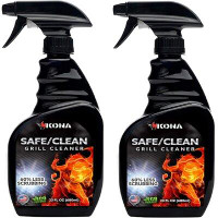 Kona Kona Safe/Clean BBQ Grill Cleaner Spray - Heavy Duty, No-Drip Formula, 60% Less Scrubbing - Food Safe Grill & Oven