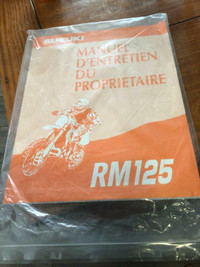 1994 Suzuki RM125 Manuel D’Entetien Du Proprietaire