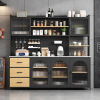 WIKI BOARD Retro Industrial Style Side Cabinets Simple Counter Storage Cabinets Tea Cabinets High Cabinet Kitchen Wall I