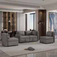 Latitude Run® Tyrese 4 - Piece Upholstered Corner Sectional