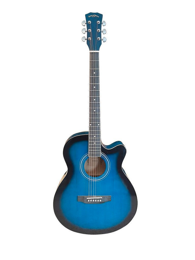 Free Shipping! Acoustic Guitar for beginners, Students 40 inch Full Size Blue SPS378 in Guitars