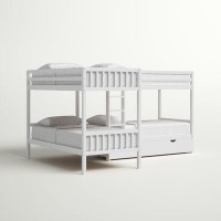 Three Posts™ Baby & Kids Briana Twin Over Twin 3 Drawer Solid Wood Bunk Bed by Three Posts™ Baby & Kids