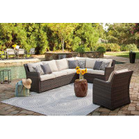 Wildon Home® Easy Isle 3-Piece Outdoor Sectional With Chair