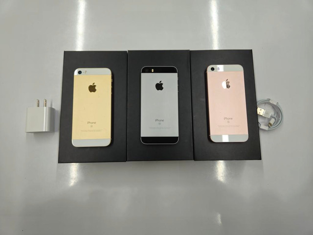 iPhone SE 16GB 32GB 64GB CANADIAN MODELS NEW CONDITION With New Accessories Unlocked 1 Year WARRANTY!!! in Cell Phones in Saskatchewan