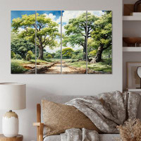 Millwood Pines Canopy Portrays Trees Forest I - Landscapes Wall Decor - 4 Panels