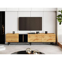 Mercer41 Modern TV Stand for 80'' TV with 3 Doors
