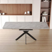 Ivy Bronx 62.4" Extendable 78.15" Modern Dining Table