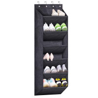 Rebrilliant Shoe Rack For Door With Large Deep Pocket, Hanging Door Shoe Organizer For Closet Hanger, Dorm And Narrow Do