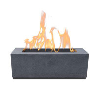 Kante Kante Rectangular Portable Concrete Rubbing Alcohol Tabletop Fire Pit with Metal Extinguisher