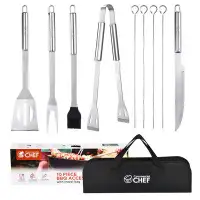 Commercial Chef Commercial Chef 10 Piece BBQ Grill Set - Grill Accessories