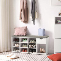 Latitude Run® 10 Pair Shoe Storage Bench With Drawer