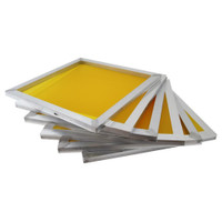 6Pcs 20*20 Silk Screen Printing Aluminium Frame with 230(120T) Yellow Mesh Fabric 007658