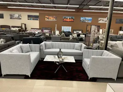 3 Pieces Fabric Sofa Set! Furniture Sale Windsor