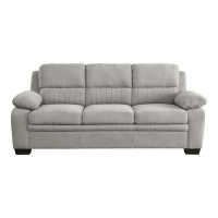 Red Barrel Studio Tristin Grey Textured Fabric Upholstery Sofa