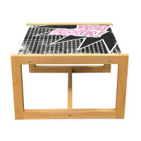 East Urban Home East Urban Home You Rock Coffee Table, Halftone Background And Pop Art Style Calligraphy Text Bubble, Ac