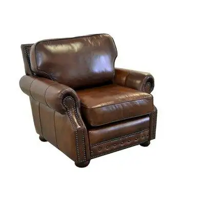 Canora Grey Speroni 116.84Cm Wide Top Grain Leather Club Chair