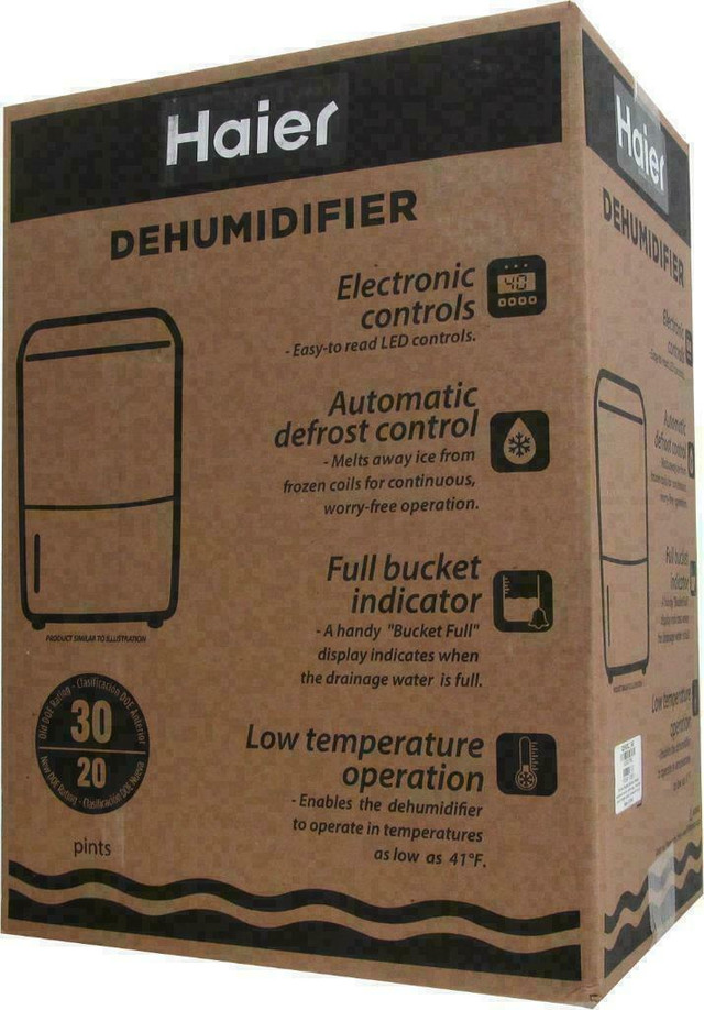20 PINT ENERGY STAR CERTIFIED DEHUMIDIFIER with the latest DIGITAL SMART DRY TECHNOLOGY -- ONLY $139. in Heaters, Humidifiers & Dehumidifiers - Image 3
