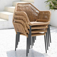 Bayou Breeze Rectangular_6_Outdoor Tables And Chairs Courtyard Outdoor Leisure Waterproof Sunscreen Garden Outdoor Table