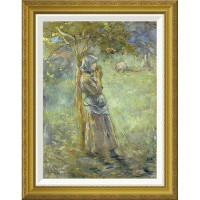 Global Gallery 'Under the Apple Tree' by Berthe Morisot Framed Painting Print