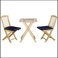 Red Barrel Studio Vannette Square 2 - Person 23.5'' L Outdoor Bistro Set with Cushions