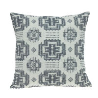 Bungalow Rose Grey Aztec Design Throw Pillow