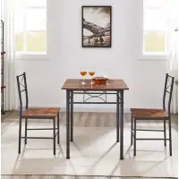 Williston Forge 3-Piece Kitchen Dining Room Table Set