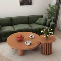 LORENZO Cream style Nordic creative round coffee table set