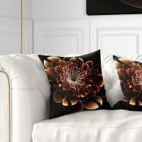 Made in Canada - East Urban Home Floral Fractal Flower Throw Pillow