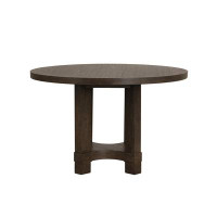 Wildon Home® Nayisha Round Solid Wood Dining Table - Walnut