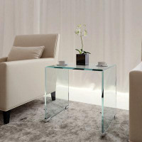 Wrought Studio Whole Tempered Glass Coffee Table Clear End Table Transparent  Sidetable For Room