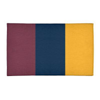 East Urban Home Striped Wine/Navy Blue/Gold Area Rug