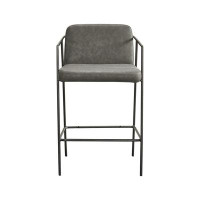 Corrigan Studio Faux Leather Bar & Counter Stool With Metal Frame