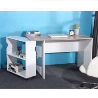 Latitude Run® 47.4" L Computer Desk With Movable Bookcase