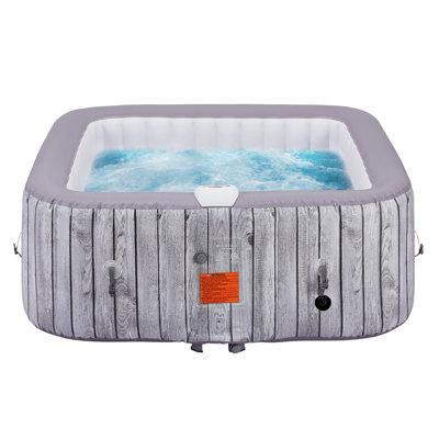 ZACHVO ZACHVO 6 - Person 130 - Jet Square Inflatable Hot Tub in Hot Tubs & Pools