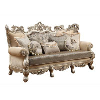 Rosdorf Park Suellen Beige And Champagne Sofa With 7 Pillow