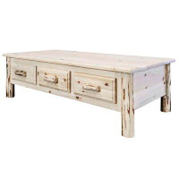 Millwood Pines Sherrod Solid Wood Coffee Table with Storage