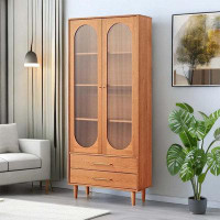 Hokku Designs Bookcase Home China cabinet with glass door